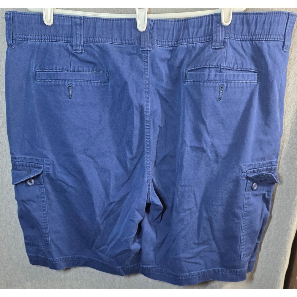 St John's Bay Cargo Shorts Big Mens Plus Size 44 Blue‎ Comfort Stretch Waist - Picture 15 of 16